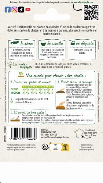 Potagères - Laitue à couper Red Salad Bowl - MEDIA_PACKAGING_VERSO